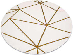 Glamour Geometriai Kör Szőnyeg - Krém/Arany - 160 cm