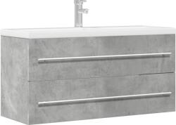 vidaXL betonszürke szerelt fa mosdószekrény 100 x 38, 5 x 48 cm (856233)