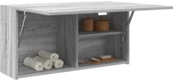 vidaXL szürke sonoma szerelt fa fali fürdőszobaszekrény 80x25x40 cm (860090)