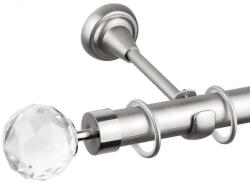 Elegáns Kristálydíszes Függönyrúd - Krómozott Fém - 400 cm (CRISTAL - S01-400)