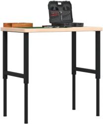 vidaXL tömör tölgyfa négyszög alakú munkapad 100 x 60 x (73-99, 5) cm (3309679)