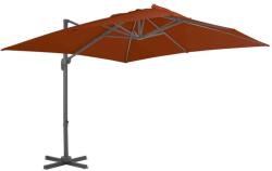 vidaXL Konzolos Napernyő - Terrakotta - 300x300cm (312316)
