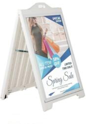 MT Displays " SignPro" Utcai Megállító tábla védőlencsés, 610 X 915 mm, Fehér (UPSP110024X2000)