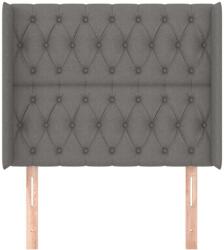 vidaXL Szövet Fejtámla Szárnyakkal - Sötétszürke - 93x16x118/128cm (3119899)