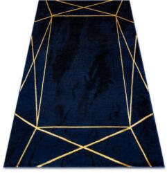 Glamour Elegáns Geometriai Szőnyeg - Sötétkék/Arany - 140x190 cm (AF701)