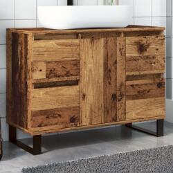 vidaXL antik fa színű szerelt fa mosdószekrény 80 x 33 x 60 cm (857238) - vidaxl