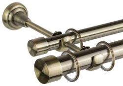 Elegáns Dupla Függönyrúd - Antik Arany - 320 cm (CAPAT-DOP - D01G-320)