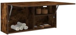 vidaXL füstös tölgyszínű szerelt fa fali fürdőszobaszekrény 80x25x40cm (860089)