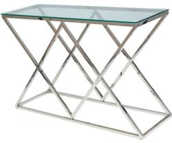 Signal ZEGNA C Dohányzóasztal - Üveg/Fém - 80x40 cm (ZEGNACS)