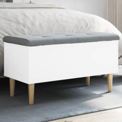 vidaXL fehér szerelt fa tárolópad 82x42x46 cm (835075)