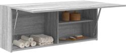 vidaXL szürke sonoma szerelt fa fali fürdőszobaszekrény 100x25x40 cm (860108)