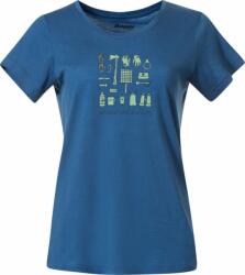 Bergans Graphic Wool Tee Women North Sea Blue/Jade Green/Navy Blue XS Tricou (6879-25440-XS)