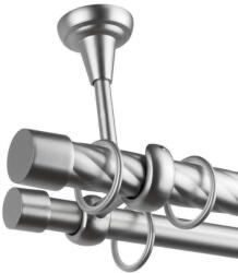 Elegáns Dupla Függönyrúd - Csavart Design - 400 cm (CAPAT-DOP-T03-400)