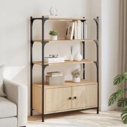 vidaXL 3 szintes sonoma tölgy szerelt fa könyvespolc 70x30x109, 5 cm (838994) - vidaxl