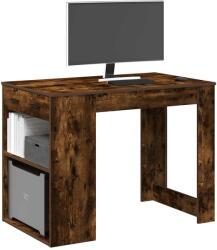vidaXL íróasztal fiókkal és polccal füstölt tölgy 102x62x77, 5 cm (858690) - vidaxl