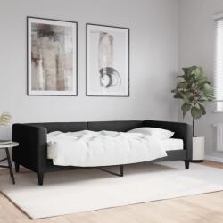 vidaXL fekete szövet kanapéágy matraccal 100 x 200 cm (3196567)