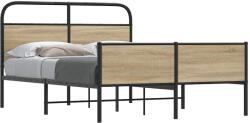 vidaXL ágykeret matrac nélkül 135x190 cm sonoma tölgyfa műfa (4100391) - vidaxl