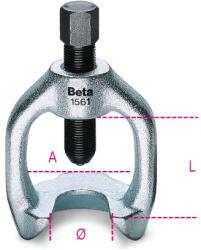 BETA 1561/1 Gömbfejlehúzó, galvanizált (BETA 1561/1) (BETA-015610001)