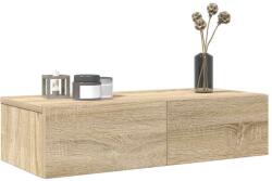 vidaXL Falipolc fiókokkal sonoma tölgy 60x26, 5x15 cm műszaki fa (859970)