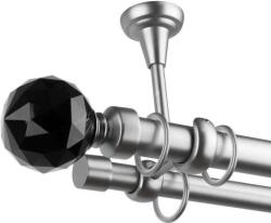  Cristal Noir Dupla Galéria Rúd - 360 cm - Ezüst (CRISTAL-NOIR-T01-360)