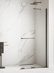 NEW TRENDY Smart Black zuhanykabin fal walk-in 110 cm fekete matt/átlátszó üveg EXK-6677-WU (EXK6677WU)