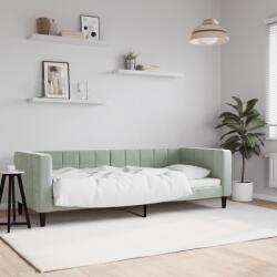 vidaXL világosszürke bársony kanapéágy keret 80 x 200 cm (354001)
