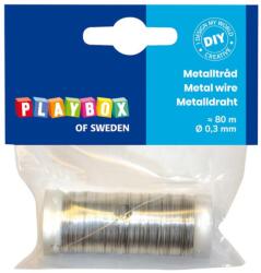 Playbox PlayBox: Fém kötöződrót ezüst színben 0, 3mm 80m (2470477)