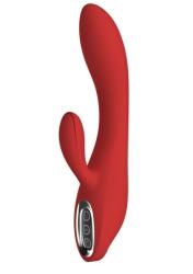 DreamToys Vibrator Rabbit Sofia 7 Moduri Vibratii Silicon USB Rosu 21 cm Red Revolution Vibrator
