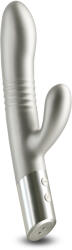 NS Novelties Vibrator Iepuras Royals Grace, Vibrating&Thrusting, 20 Functii Stimulatoare, Silicon, USB, Champagne, 24.3 cm Vibrator
