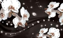  Orchidea 3D Fotótapéta - 4 részes - 368x254 cm (83756)