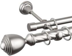 Pluton Dupla Függönyrúd - Csavart - Fém - 400 cm (PLUTON - 02-400)