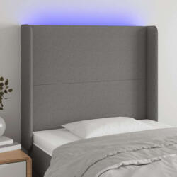 vidaXL fekete szövet LED-es fejtámla 103x16x118/128 cm (3123760)