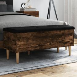 vidaXL füstös tölgy színű szerelt fa tárolópad 102x42x46 cm (835086)