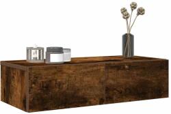 vidaXL Falipolc fiókokkal füstölt tölgy 60x26, 5x15 cm műszaki fa (859972) - vidaxl
