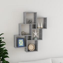vidaXL betonszürke szerelt fa négyszögű fali polc 78 x 15 x 93 cm (807173) - vidaxl