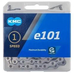 KMC e101 single speed e-bike lánc, 1s (1/8 col), 112 szem, ezüst színű