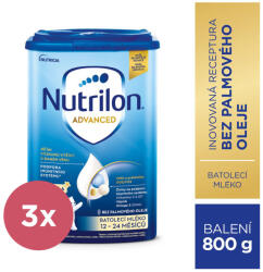 Nutrilon 3x NUTRILON 3 Vanília kisgyermek tej 800 g, 12+