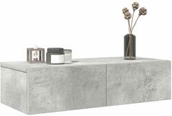 vidaXL Falipolc fiókokkal betonszürke 60x26, 5x15 cm műszaki fa (859971)