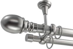 Calypso Dupla Függönyrúd - Mennyezeti - 360 cm (CALYPSO-SILVER-02-360)