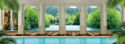  3D Panoráma Fotótapéta - Vízesés - 832x254 cm