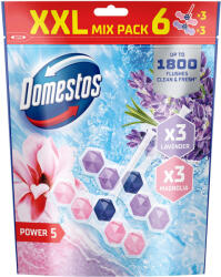 Domestos Power5 WC frissítő blokk mix Magnolia & Lavender (6x50g)