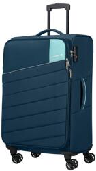 Samsonite POWERTRIP négykerekű, bővíthető kék-világoskék közepes bőrönd
