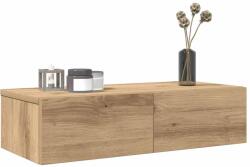 vidaXL Falipolc fiókokkal artisian tölgy 60x26, 5x15 cm műszaki fa (859976) - vidaxl