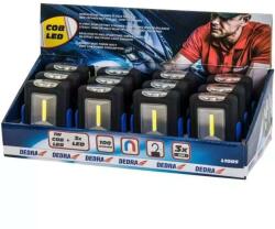 Dedra Zseblámpa 1W COB LED + 3LED, négyszögletes talppal, elemekkel (100011259)