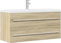 vidaXL sonoma-tölgy színű szerelt fa mosdószekrény 100 x 38, 5 x 48 cm (856232)