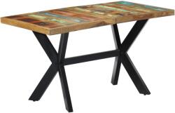 vidaXL tömör újrahasznosított fa étkezőasztal 140 x 70 x 75 cm (247439)