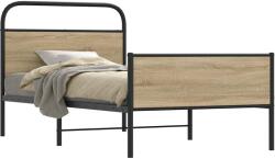 vidaXL ágykeret matrac nélkül 100x200 cm sonoma tölgyfa műfa (4100387)