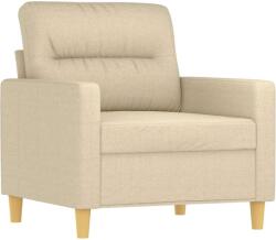 vidaXL Modern Krémszínű Kanapéfotel - Szövet - 60 cm (359221)