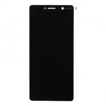 Nokia 7 Plus (2018), TA-1041, TA-1062 lcd kijelző és érintőpanel, fekete (OEM)