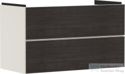 Hansgrohe XEVOLOS E 98x47, 5 cm-es 2 fiókos fali szekrény mosdó nélkül, matt homok/sötét tölgy 54182730 (54182730)